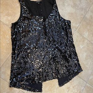 Express sequin tank top